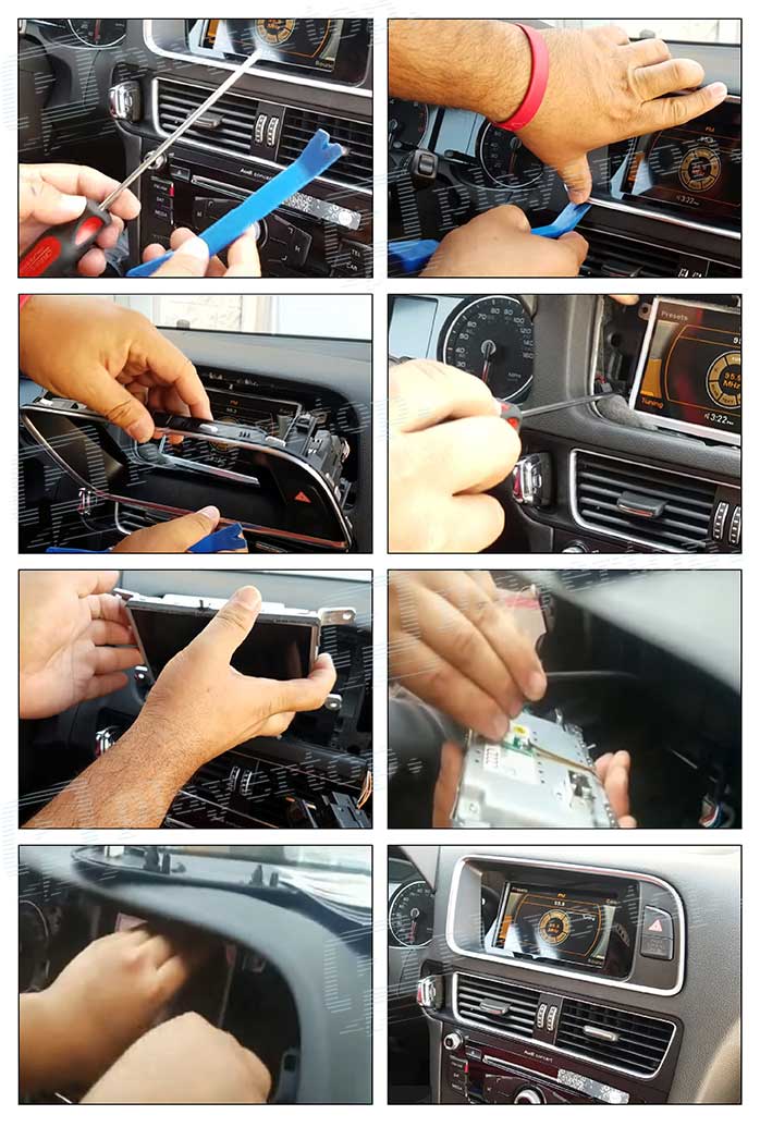 installation gps autoradio Audi q5 2009 2016